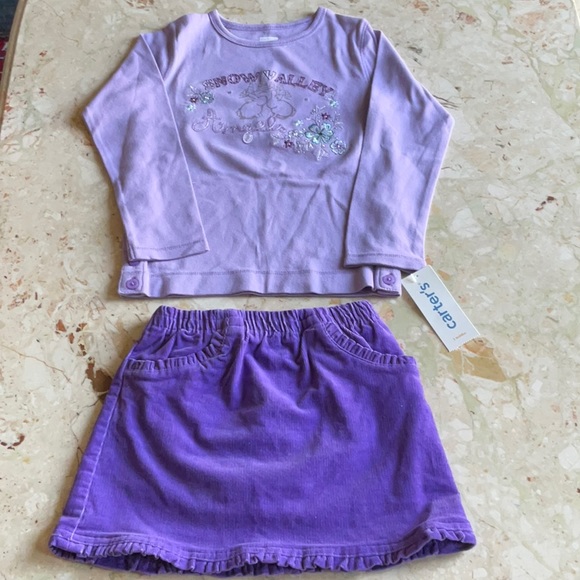 NWT girls set, size 3T, top Carter’s, skirt, Children’s Palace - Picture 1 of 2